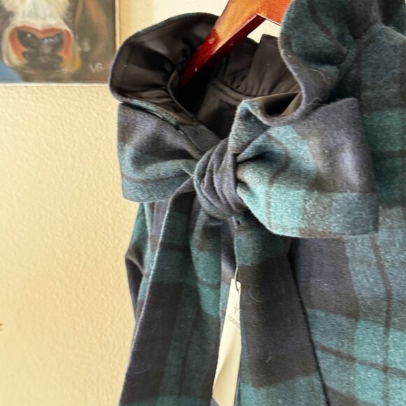 Tuckernuck Blackwatch Plaid Wool Mini Dress – Size XS NWT Retail: ~$300+ - Picture 7 of 10